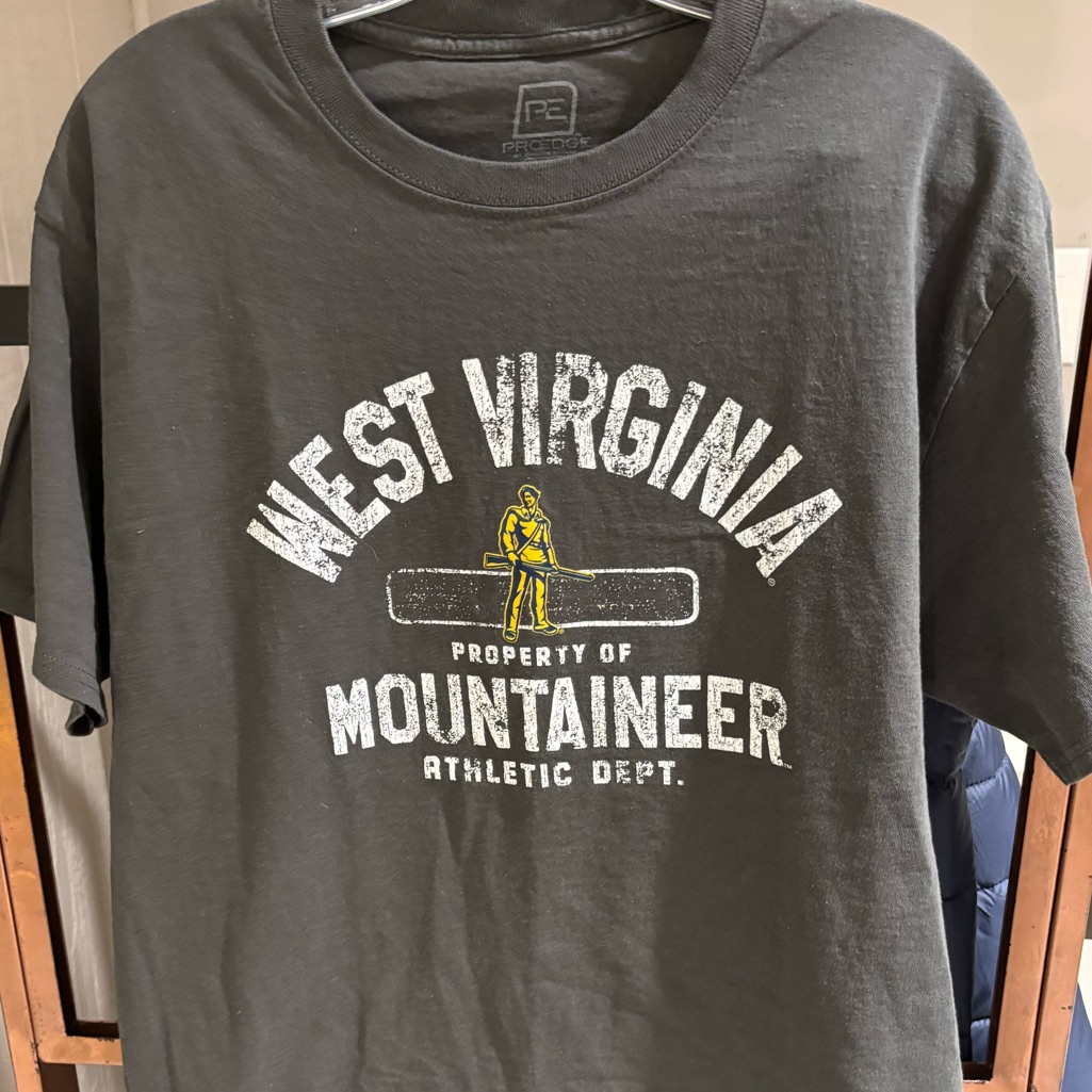 West Virginia University Mountaineers Athletic Department Short Sleeve T-Large.